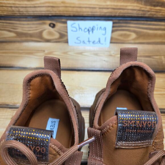 Steve Madden Maxima Sneakers Women’s Size 10 – Brown Rhinestone Chunky Knit - Picture 10 of 11